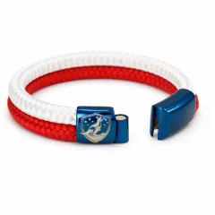 Segeltau Armband AUSTRALIEN Känguru 2 x Ø 6 mm mit Edelstahl Magnetverschluss • Personalisierbar