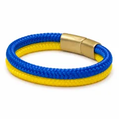 Segeltau Armband UKRAINE Wappen 2 x Ø 6 mm mit Edelstahl Magnetverschluss • Personalisierbar