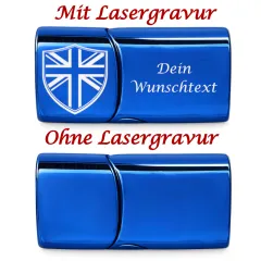 Segeltau Armband GROßBRITANNIEN Union Jack 2 x Ø 6 mm mit Edelstahl Magnetverschluss • Personalisierbar