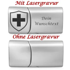Segeltau Armband SCHWEIZ Kreuz 2 x Ø 6 mm mit Edelstahl Magnetverschluss • Personalisierbar