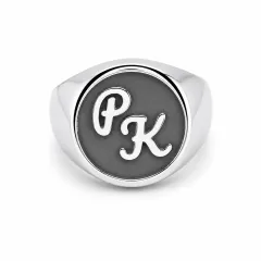 Siegelring Edelstahl mit Monogramm Tiefengravur 16x16 mm • Personalisierbar