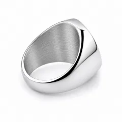 Siegelring Edelstahl mit Monogramm Tiefengravur 16x16 mm • Personalisierbar