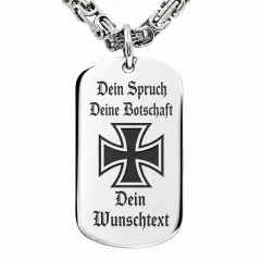 Dog Tag Edelstahl Anhänger mit Gravur