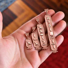 Ägyptische Namenskartusche aus 925 Sterling Silber – personalisiert mit deinem Namen in Hieroglyphen