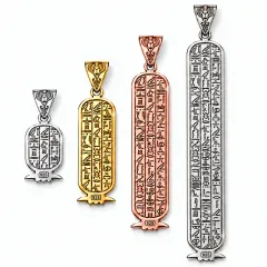 Ägyptische Namenskartusche aus 925 Sterling Silber – personalisiert mit deinem Namen in Hieroglyphen