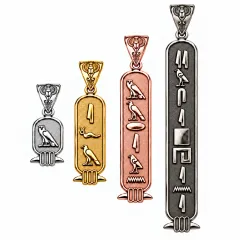 Ägyptische Namenskartusche aus 925 Sterling Silber – personalisiert mit deinem Namen in Hieroglyphen
