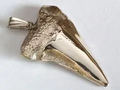 Anhänger Haizahn Isurus Hastalis in 900er Silber 14,1 Gramm Originalabdruck