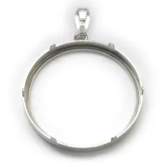 Münzfassung Silber 925 Rückseite