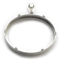 Münzfassung Silber 925 Rückseite