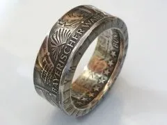 Münzring BRD 10 Euro 2005 Bayrischer Wald Silber 925er Größe 56 bis 74