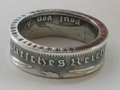 Münzring Deutsches Reich 5 Reichsmark Hindenburg 1935-36 Silber 900er Größe 52 bis 72 • Finish Vintage