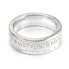 Münzring Deutsches Reich 5 Reichsmark Hindenburg 1935-36 Silber 900er Größe 52 bis 72 • Finish Silber