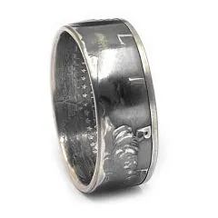 Münzring USA 1/2 Dollar 1964 Kennedy half Silber 900er Größe 58 bis 72