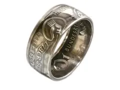 Münzring BRD 10 Mark 1998 Hildegard von Bingen Silber 925er Größe 56 bis 72