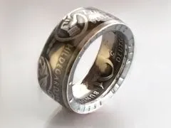 Münzring BRD 10 Mark 1998 Hildegard von Bingen Silber 925er Größe 56 bis 72