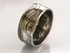 Münzring BRD 10 Mark 1998 Hildegard von Bingen Silber 925er Größe 56 bis 72