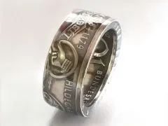 Münzring BRD 10 Mark 1998 Hildegard von Bingen Silber 925er Größe 56 bis 72