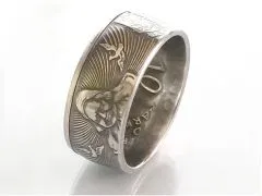 Münzring BRD 10 Mark 1998 Franckesche Stiftungen Silber 925er Größe 56 bis 72