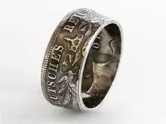 Münzring Kaiserreich 3 Mark Otto König von Bayern Silber 900er Größe 60 bis 74