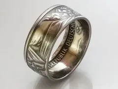 Münzring BRD 10 Mark 1999 Weimar Kulturstadt Goethe Silber 925er Größe 56 bis 72