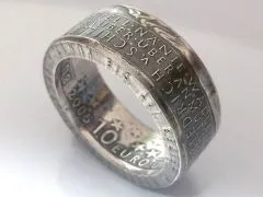 Münzring BRD 10 Euro 2005 Friedrich von Schiller Silber 925er Größe 56 bis 74