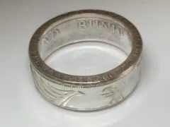 Münzring BRD 5 Mark Silberadler Silber 625er Größe 52 bis 72 • Finish Silber