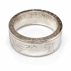 Münzring BRD 5 Mark Silberadler Silber 625er Größe 52 bis 72 • Finish Silber