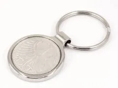 Metall Schlüsselanhänger 5 Mark Adler 1951 bis 1974 aus Silber 625er