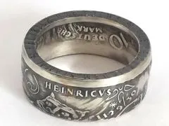Münzring BRD 10 Mark 1995 Heinrich der Löwe Silber 625er Größe 56 bis 72