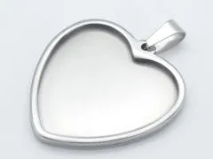 Anhänger Rohling Edelstahl Herz BxH ca.: 29x30 mm • Personalisierbar