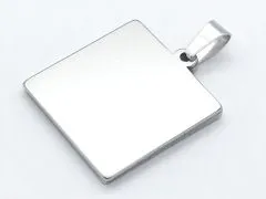 Anhänger Rohling Edelstahl Quadrat / Innen 20x20 mm • Personalisierbar