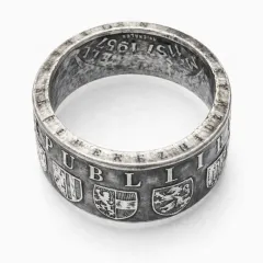 Münzring Österreich 25 Schilling Länderwappen Silber 800er Größe 54 - 70