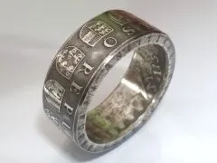 Münzring Österreich 25 Schilling Länderwappen Silber 800er Größe 54 - 70