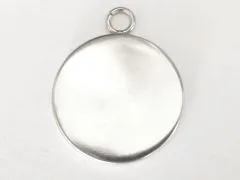 Anhänger Rohling Edelstahl Rund / Innen Ø 20 mm • Personalisierbar