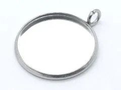 Anhänger Rohling Edelstahl Rund / Innen Ø 18 mm • Personalisierbar