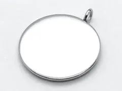 Anhänger Rohling Edelstahl Rund / Innen Ø 18 mm • Personalisierbar