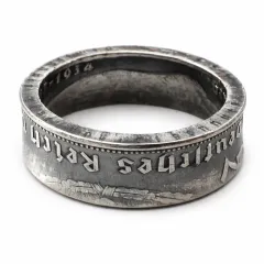 Münzring Deutsches Reich 2 Reichsmark Adler 1936-39 Silber 625er Größe 52 bis 60 • Finish Vintage