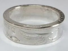 Münzring Deutsches Reich 2 Reichsmark Adler 1936-39 Silber 625er Größe 52 bis 60 • Finish Vintage