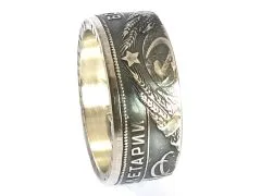 Münzring UdSSR Sowjetunion 1 Rubel 1924 Silber 900er Größe 58 bis 72