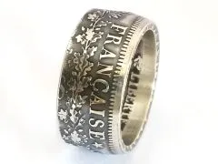 Münzring Frankreich 10 Francs 1965 Silber 900er Größe 60 bis 74