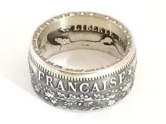 Münzring Frankreich 10 Francs 1965 Silber 900er Größe 60 bis 74