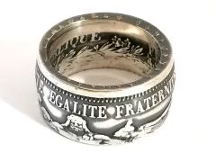 Münzring Frankreich 10 Francs 1965 Herkules-Gruppe Silber 900er Größe 60 bis 74