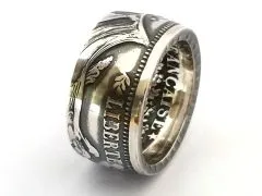 Münzring Frankreich 10 Francs 1965 Herkules-Gruppe Silber 900er Größe 60 bis 74