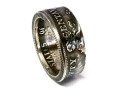 Münzring Philippinen USA 50 centavos Silber 750er Größe 54 bis 68