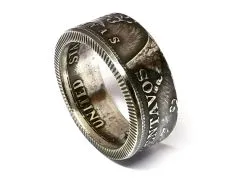 Münzring Philippinen USA 50 centavos Silber 750er Größe 54 bis 68