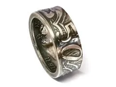 Münzring Australien 50 Cents 1966 Silber 800er Größe 60 bis 74