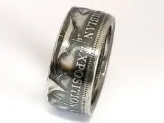 Münzring USA 1/2 Dollar 1893 Columbian Exposition Silber 900er Größe 58 bis 72