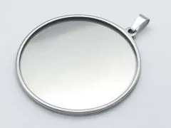 Anhänger Rohling Edelstahl Rund / Innen Ø 35 mm • Personalisierbar