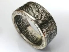 Münzring BRD 10 Mark 1987 Berliner Bär Silber 625er Größe 56 bis 72