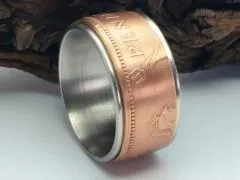 Münzring Großbritannien 1 Penny 1953-1967 Britannia mit Edelstahlkern